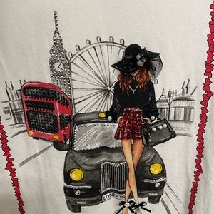 Stylish Graphic Tee with London Scene